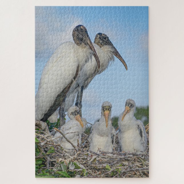 "Stork Family" Jigsaw Puzzle  (Vertical)