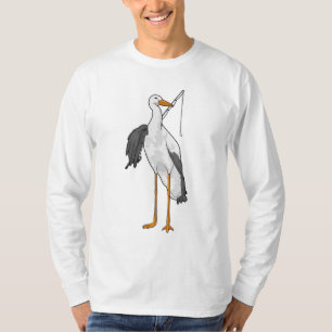 Stork Fishing Fisher Fishing rod T-Shirt