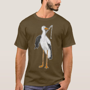 Stork Fishing Fisher Fishing rod T-Shirt