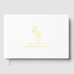 Stork Gender Neutral Baby Shower Sign In Guest Book