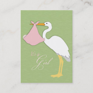 Stork Girl Reminder Card