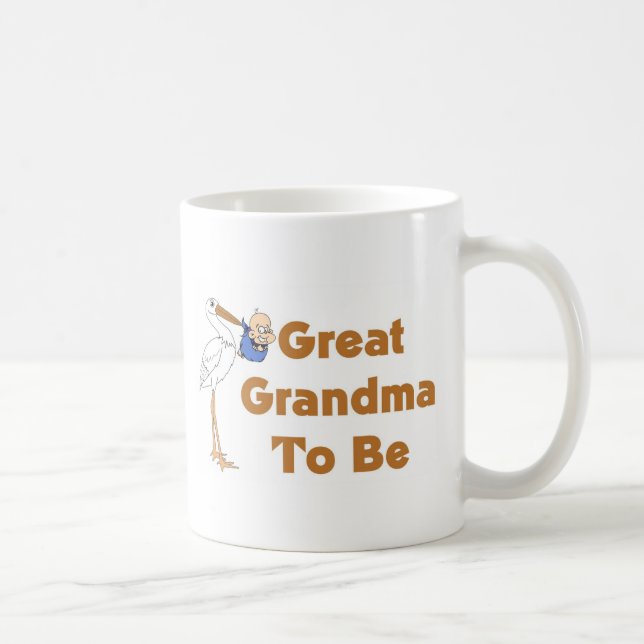 Stork Great Grandma To Be Coffee Mug (Right)