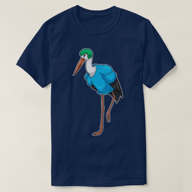 Stork Helmet T-Shirt (Design Front)