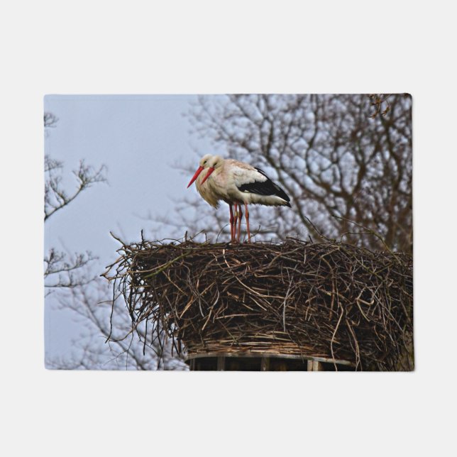 Stork in Nest Doormat (Front)