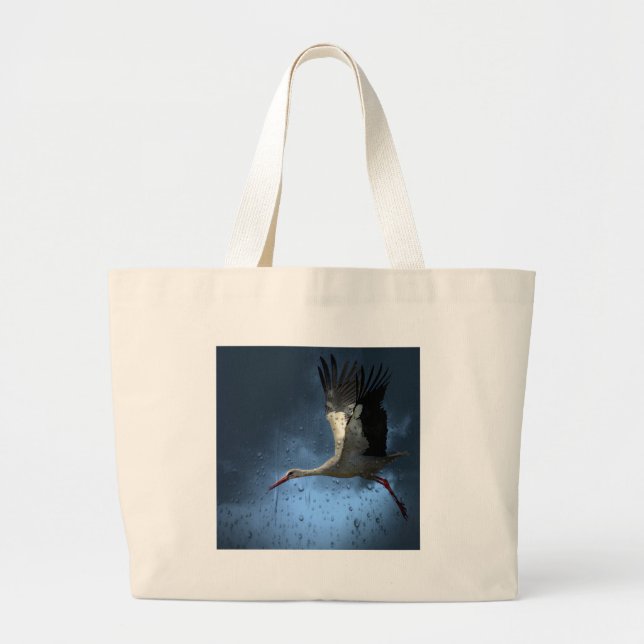 Stork Large Tote Bag (Front)
