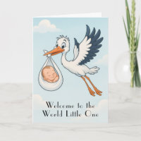Stork Newborn Baby Card