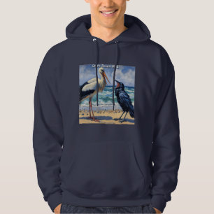 Stork Raven Mad – Beach Bird Banter Hoodie