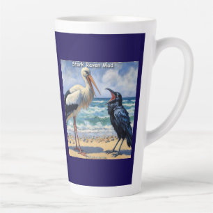 Stork Raven Mad – Beach Bird Banter Latte Mug