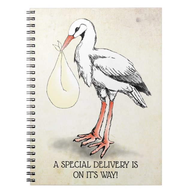 Stork Special Delivery Notebook (Neutral) (Front)