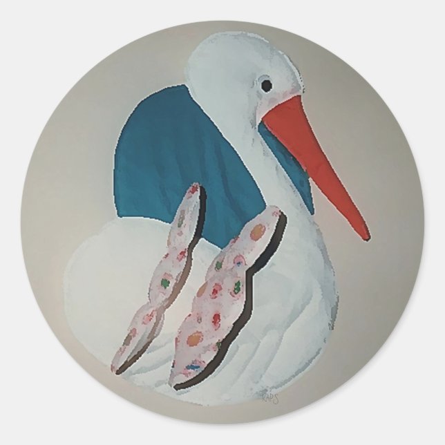 Stork Storks Baby Newborns Sticker (Front)