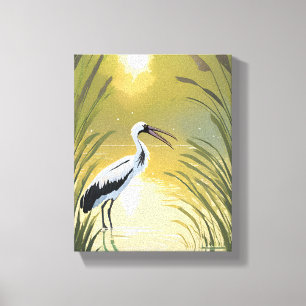 Stork Swamp   Everglades National Park Watercolor Canvas Print