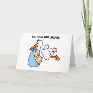 Stork Twin Arrival Card