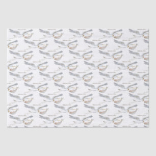 Stork Wildflower Ribbon Baby Shower Tissue Paper