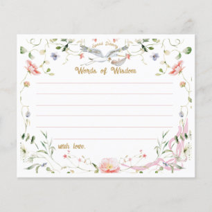 Stork Wildflower Ribbon Words of Wisdom Advice