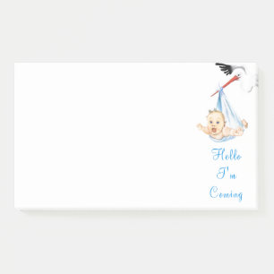 Stork with Baby Funny Sticky Notes - Customisable