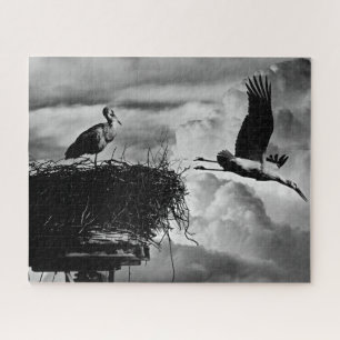 Storks in Black & White, Jigsaw Puzzle