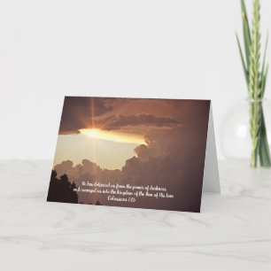 Storm and Sunlight Faith Bible Verse Card