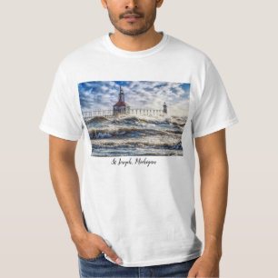 Storm At St Joseph Lighthouse T-Shirt