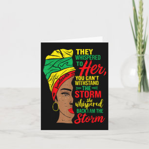 Storm Black Women Juneteenth 1865 Freedom African Card