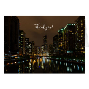 Storm Brewing Over Chicago Thank You Card