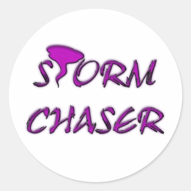 STORM CHASER CLASSIC ROUND STICKER (Front)