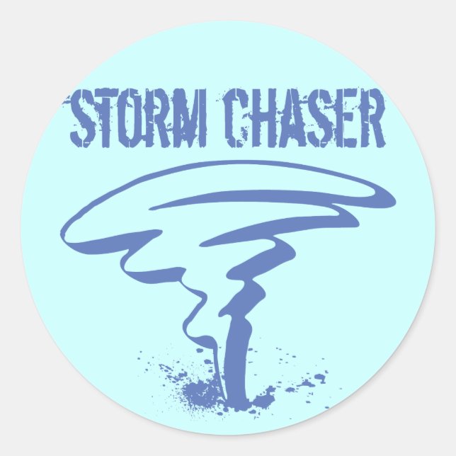 STORM CHASER CLASSIC ROUND STICKER (Front)
