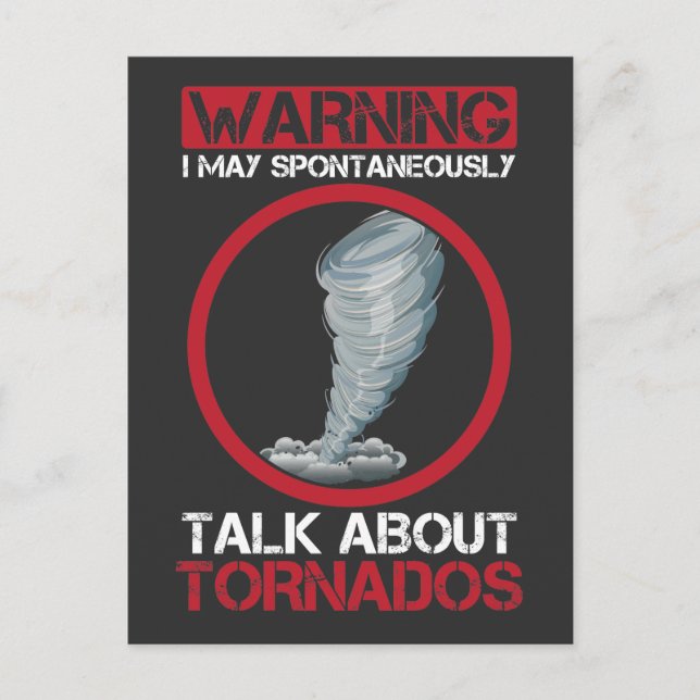 Storm Chaser cyclone hurricane Hunter Weather Postcard (Front)