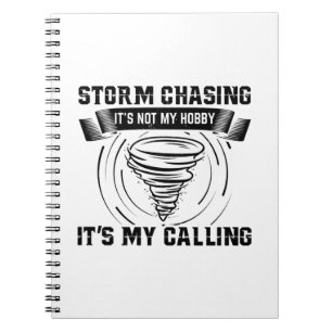 Storm Chaser Gifts Storm Chasing Lightning Hobby Notebook
