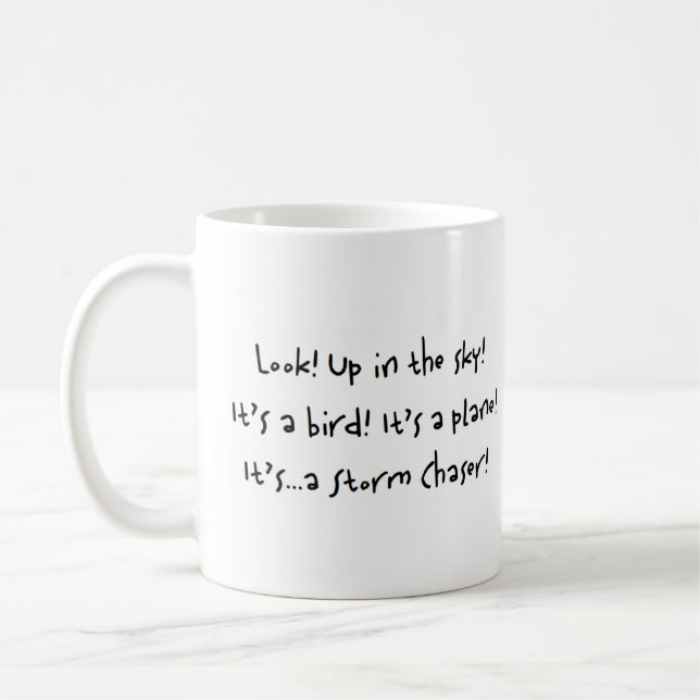 storm chaser, in the sky coffee mug (Left)
