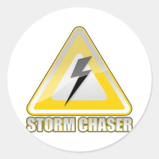 Storm Chaser Lightning 2 Classic Round Sticker (Front)