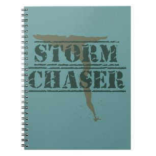 Storm Chaser Rubber Stamp and Funnel Spiral Notebook