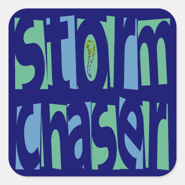 Storm Chaser Square Sticker (Front)