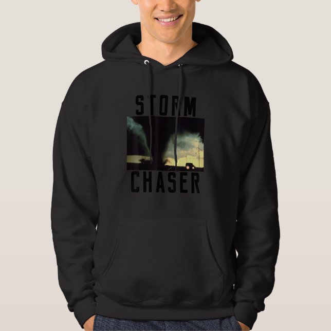 Storm Chaser Tornado Picture Weather Meteorologist Hoodie (Front)