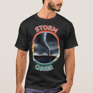 Storm Chaser Weather Tornado Hurricane Retro Graph T-Shirt