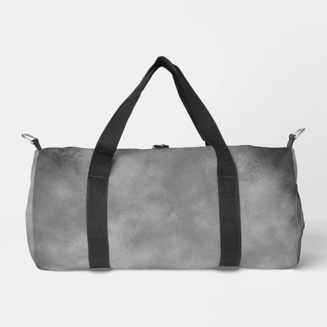 Storm  Cloud Effect Gray Monochrome  Duffle Bag (Front)