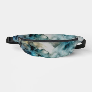Storm Clouds and Ocean Currents Abstract Art Bum Bags
