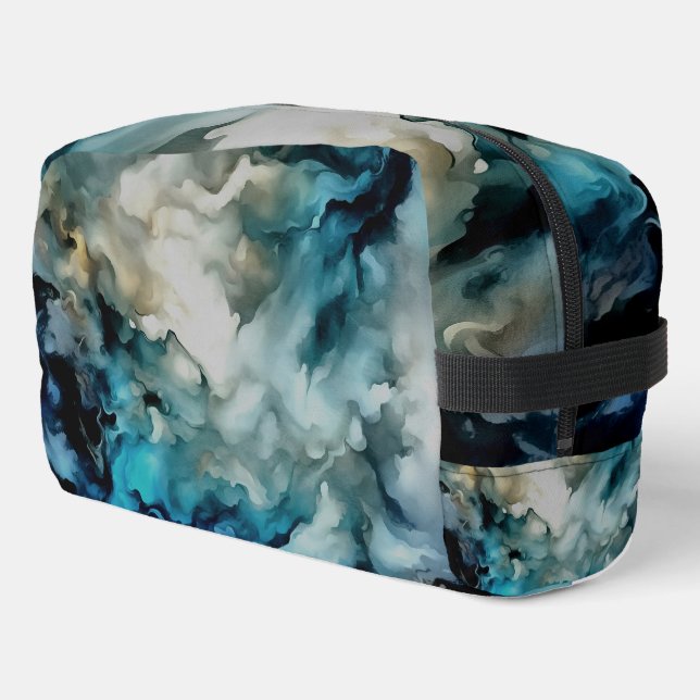 Storm Clouds and Ocean Currents Abstract Art Dopp Kit (Left Corner)