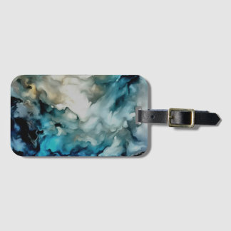 Storm Clouds and Ocean Currents Abstract Art Luggage Tag