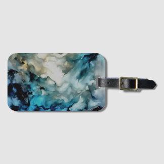 Storm Clouds and Ocean Currents Abstract Art Luggage Tag