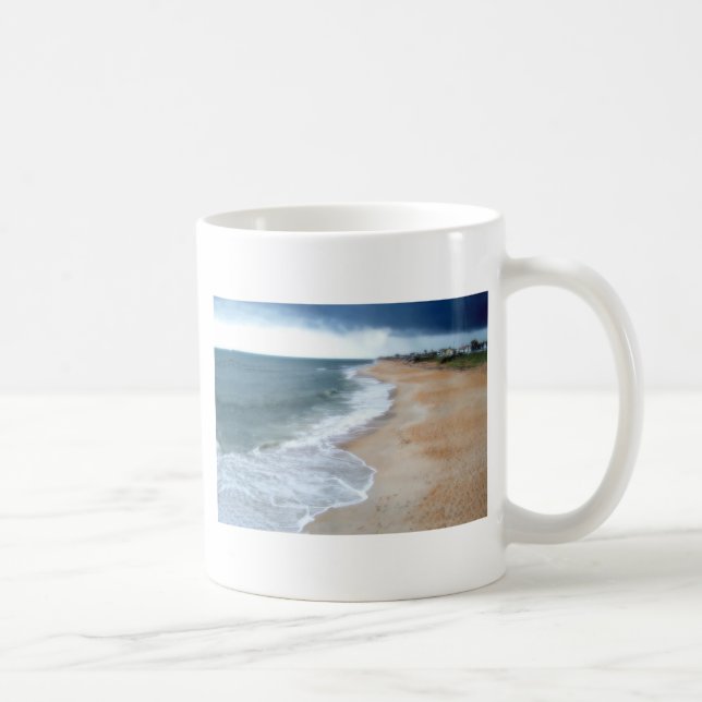 Storm Clouds at Flagler Beach Shoreline Coffee Mug (Right)