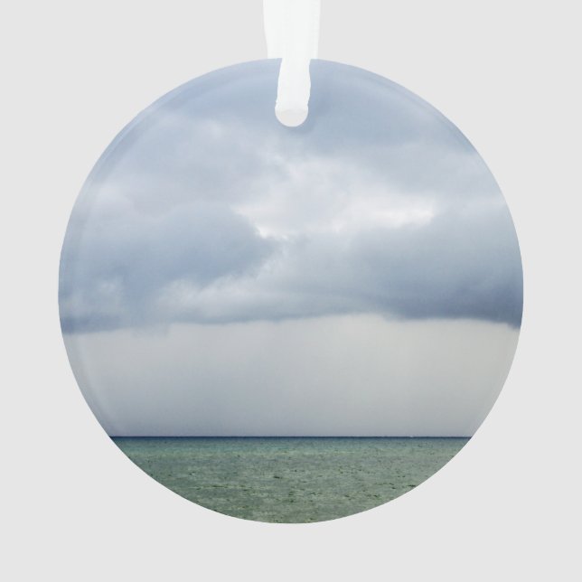 Storm Clouds At Sea Ornament (Back)