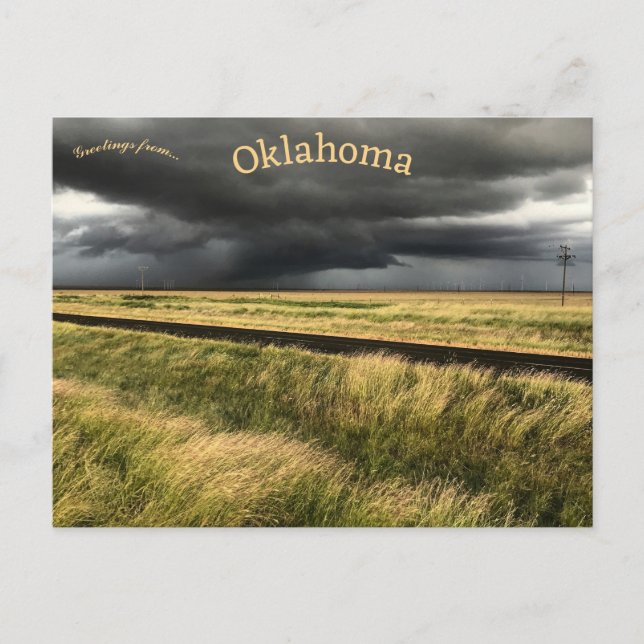 Storm Clouds in Oklahoma Postcard (Front)