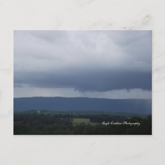 Storm clouds over Etowah, Tennessee Postcard (Front)