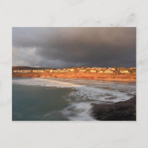 Storm Clouds Over Polzeath Postcard
