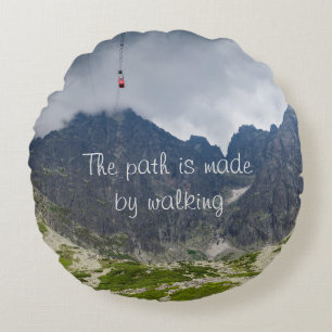 Storm clouds over the mountains round cushion