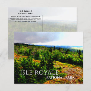 Storm Clouds, View from Ojibway Tower Isle Royale Postcard