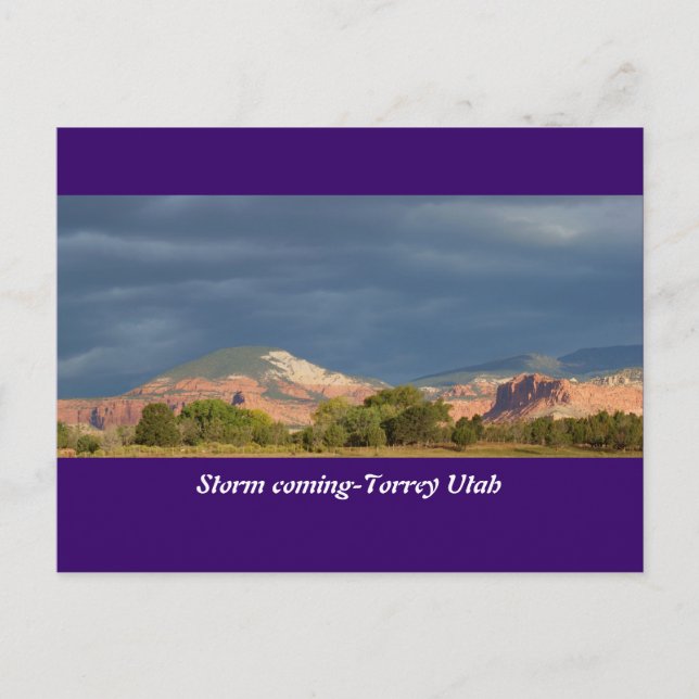 Storm Coming-Torrey Utah Postcard (Front)