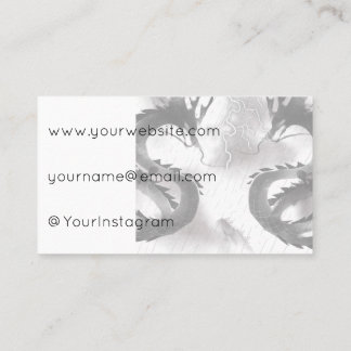 Storm Dragons: Mystical Sumi-e Art Business Card
