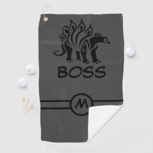 Storm Grey Stegosaurus Spiked Dinosaur Golf Towel