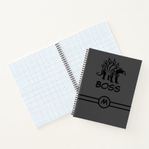 Storm Grey Stegosaurus Spiked  Dinosaur  Notebook